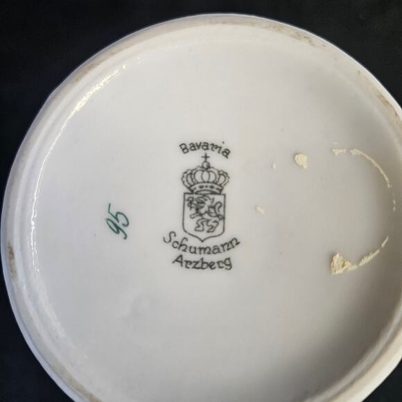 Vintage Bavaria Schumann Arzberg Germany Sugar Bowl with Lid Floral Canister - Picture 9 of 11